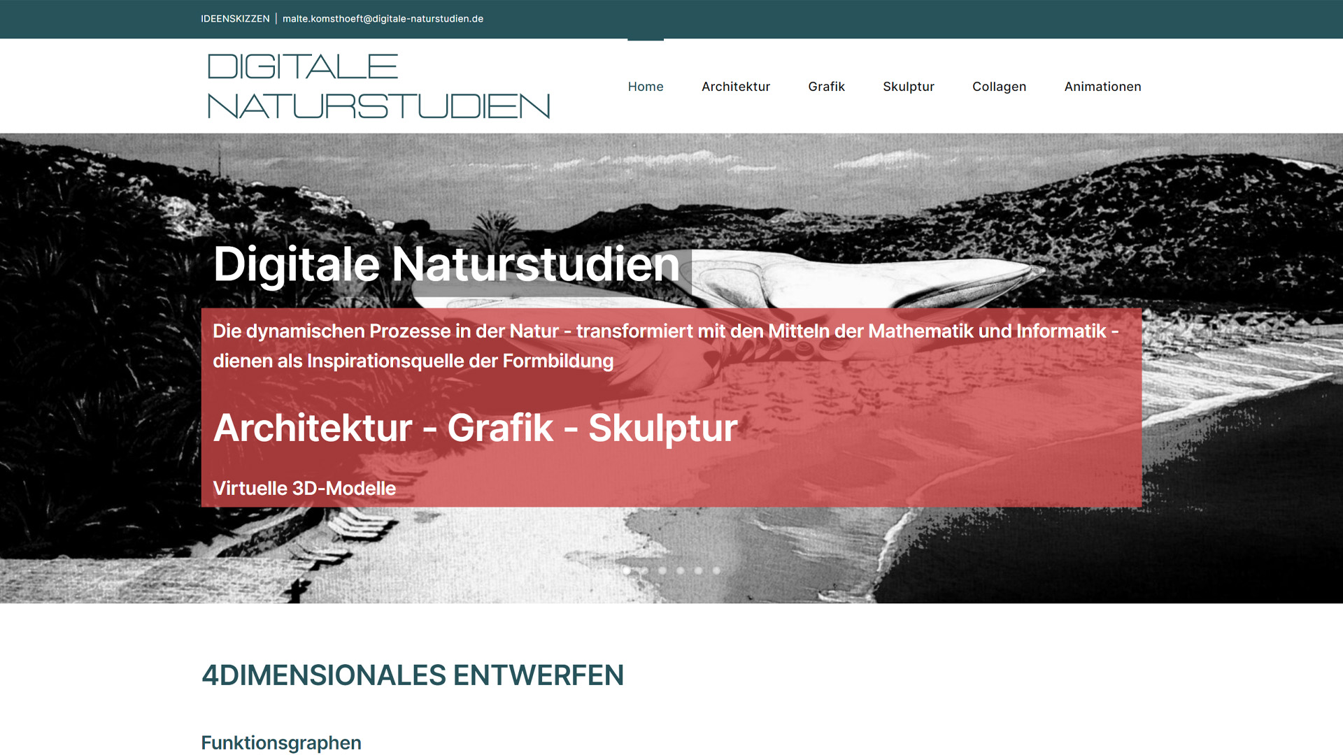 Screenshot: Webseite Digitale Naturstudien